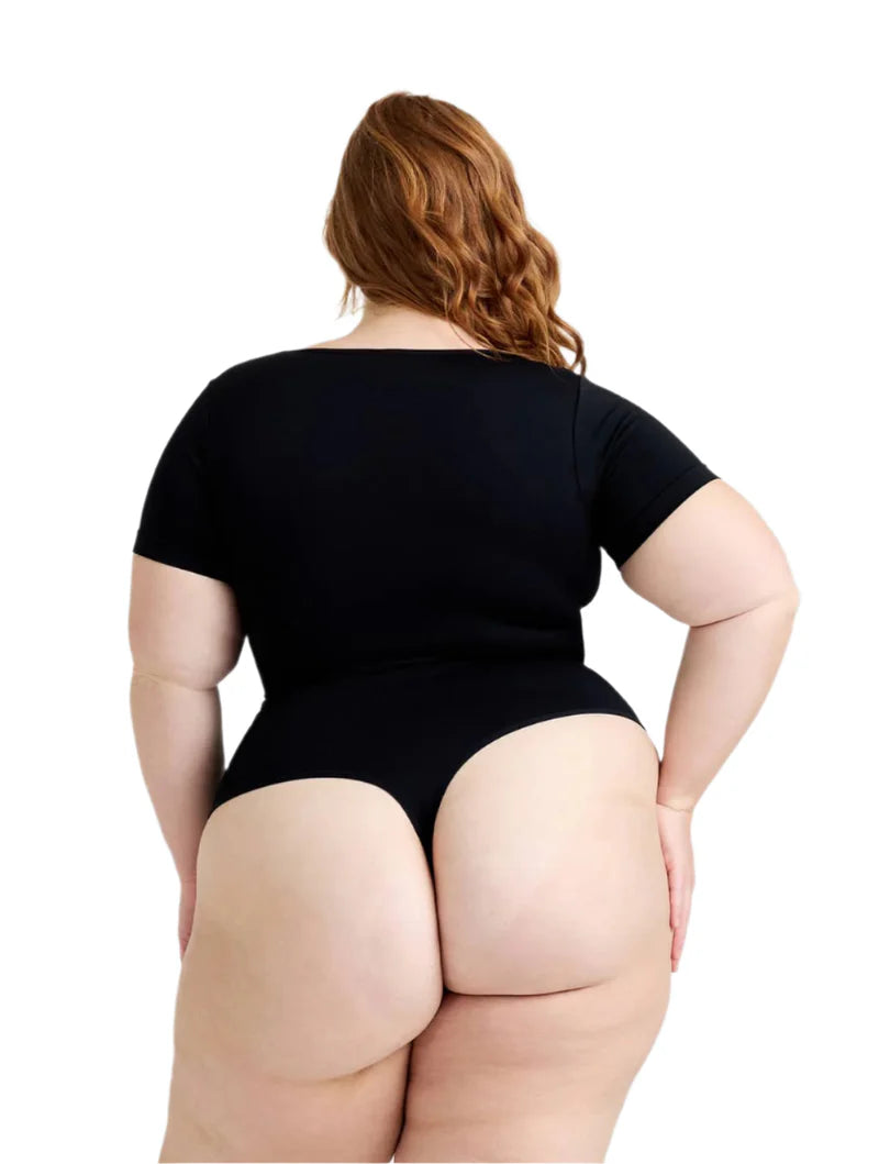 Plunge Shapewear Thong Bodysuit