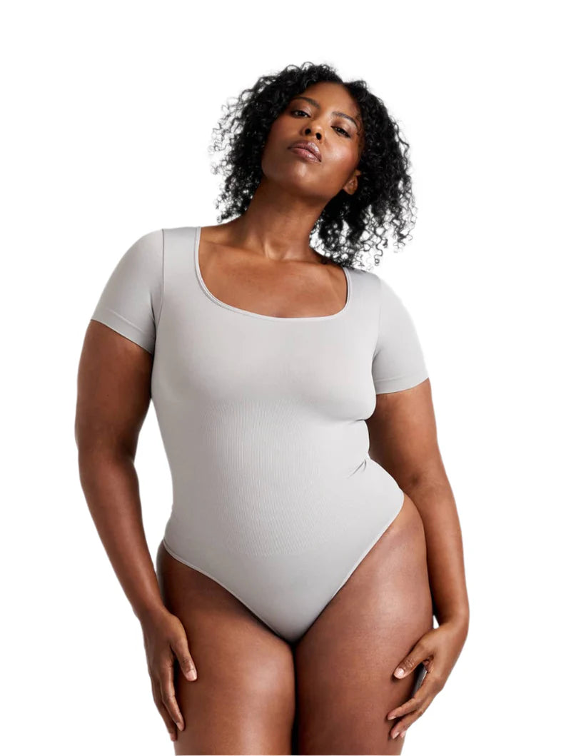 Plunge Shapewear Thong Bodysuit