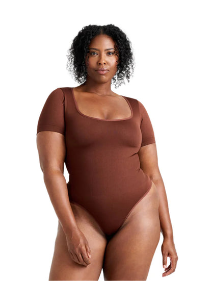 Plunge Shapewear Thong Bodysuit