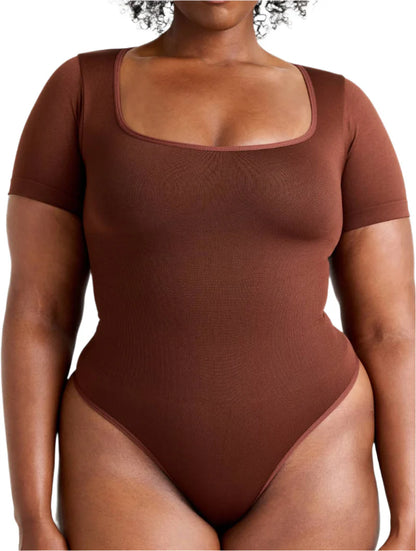 Plunge Shapewear Thong Bodysuit